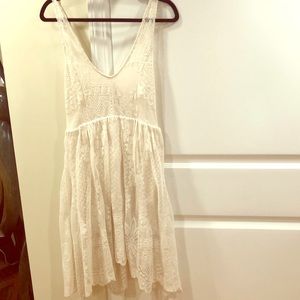 Free People Cream Lace Dress